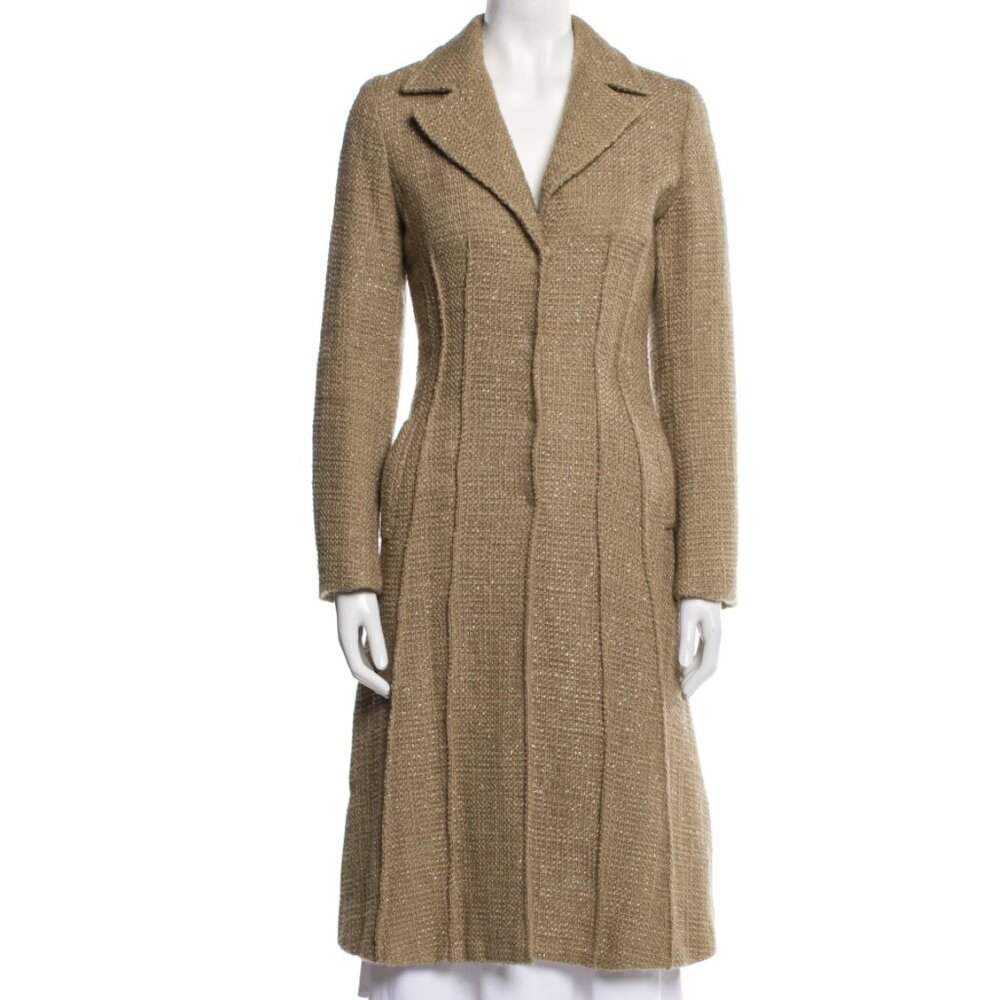 Alberta Ferretti Tweed Pattern Coat